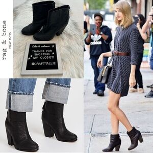 Rag & Bone Newbury Black Ankle Boots | Women’s 40 (10)